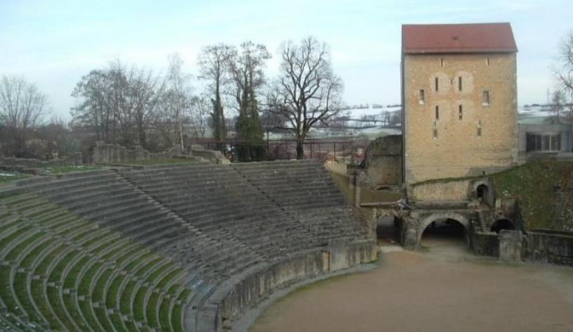 From which ancient power and culture does the amphitheatre shown here (in Avenches) come?